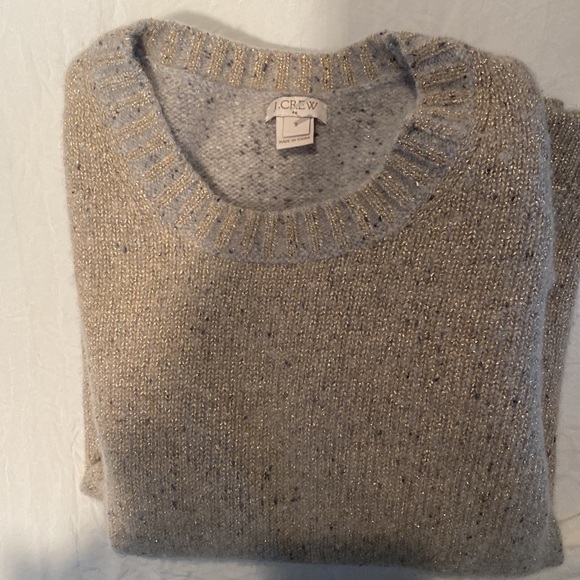 J Crew lambs wool metallic crew neck sweater - Picture 5 of 6